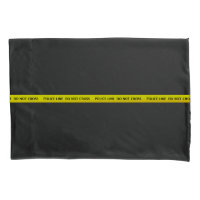 Thin Blue Line Police Line Crime Scene Tape Pillow