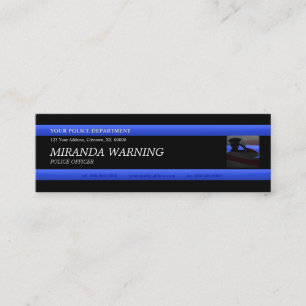 Thin Blue Line Police Officer Custom Business Card