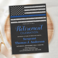 Thin Blue Line Police Officer Retirement Party