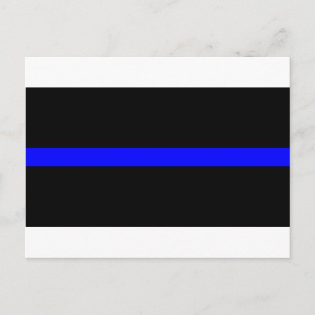 Thin Blue Line Police Officers Memorial Flag Postcard (Front)