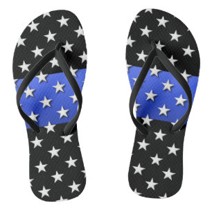 Thin Blue Line Police Stars and Stripes Jandals