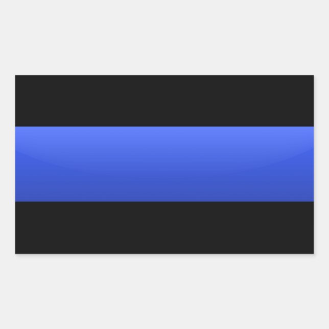 Thin Blue Line Police Supporter Rectangular Sticker (Front)