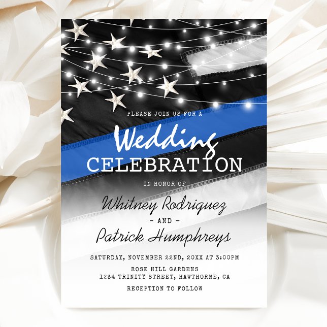 Thin Blue Line | Police Wedding Invitation (Creator Uploaded)