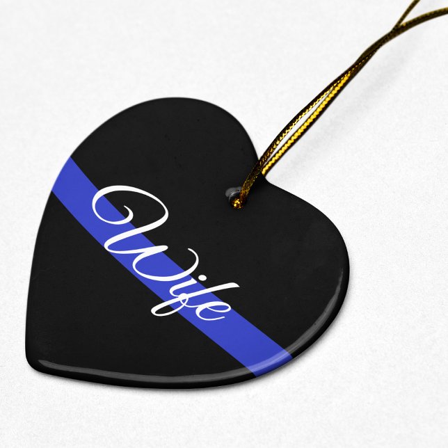 Thin Blue Line: Police Wife Ceramic Tree Decoration (Creator Uploaded)