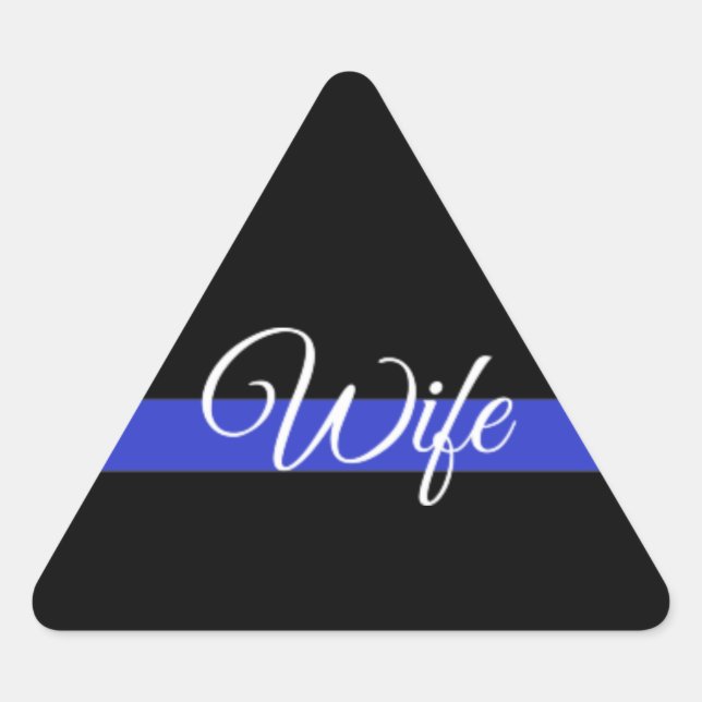 Thin Blue Line: Police Wife Triangle Sticker (Front)