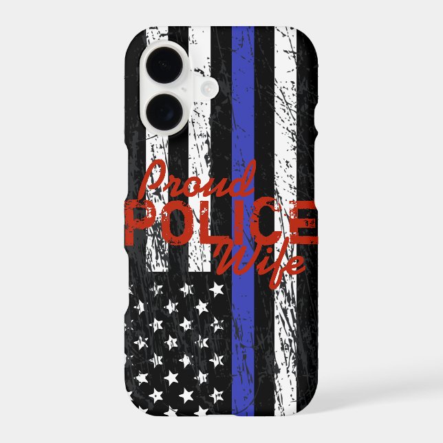 Thin Blue Line Proud Police Wife (Back)
