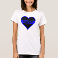 THIN BLUE LINE Proud Wife Law Enforcement Tank