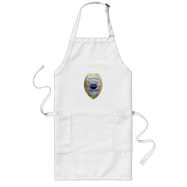 Thin Blue Line - Retired Police Long Apron (Front)
