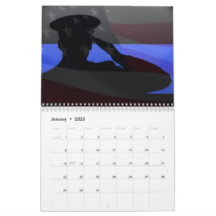 Thin Blue Line Salute Calendar