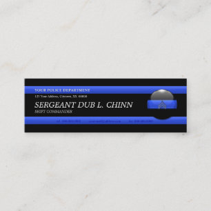 Thin Blue Line Sergeant Custom Business Card