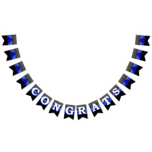Thin Blue Line Sergeant Promotion Bunting