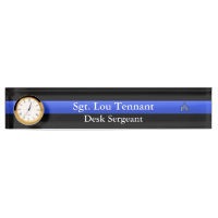 Thin Blue Line - Sergeant Stripes Rank Nameplate