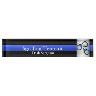 Thin Blue Line - Shackled to the Brotherhood Nameplate