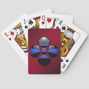 Thin Blue Line Shamrock Button Playing Cards