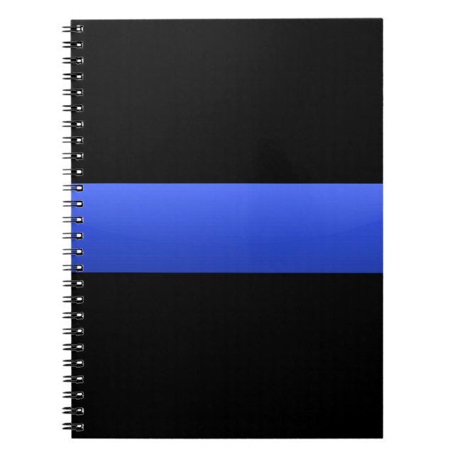Thin Blue Line Spiral Notebook (Front)