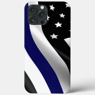 Thin Blue Line Tattered Distressed Flag Case-Mate  iPhone 13 Pro Max Case