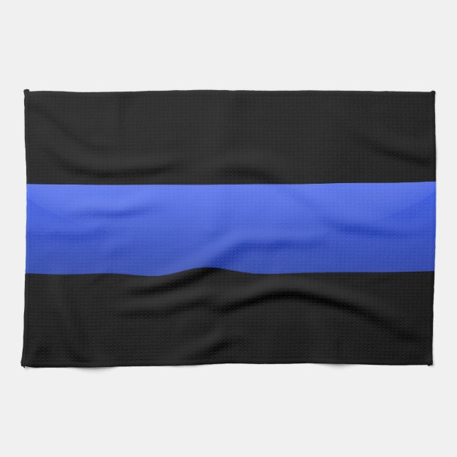 Thin Blue Line Tea Towel (Horizontal)