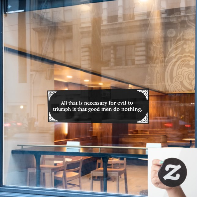 Thin Blue Line Triumph Over Evil (Cafe Window)