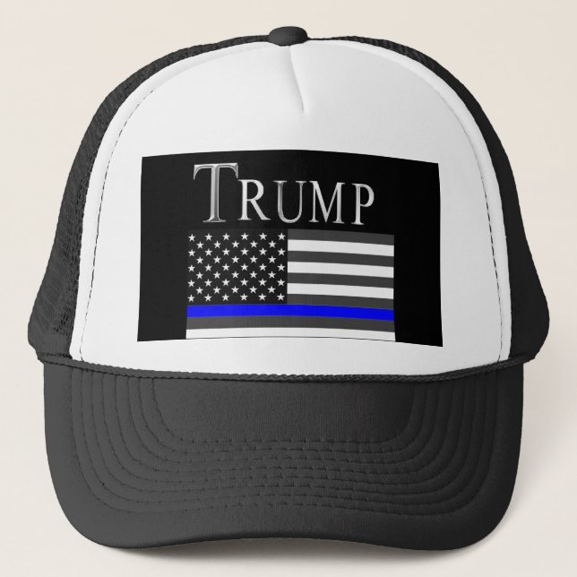 Thin Blue Line Trucker Hat (Front)