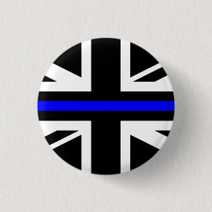 Thin Blue Line - UK 3 Cm Round Badge