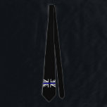 Thin Blue Line - UK Tie<br><div class="desc">"Thin blue line" is a term that typically refers to the concept of the police as the line which keeps society from descending into violent chaos.[1] The "blue" in "thin blue line" refers to the blue colour of the uniforms of many police departments.

This is the United Kingdom version.</div>