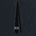 Thin Blue Line - UK Tie<br><div class="desc">"Thin blue line" is a term that typically refers to the concept of the police as the line which keeps society from descending into violent chaos.[1] The "blue" in "thin blue line" refers to the blue colour of the uniforms of many police departments.

This is the United Kingdom version.</div>
