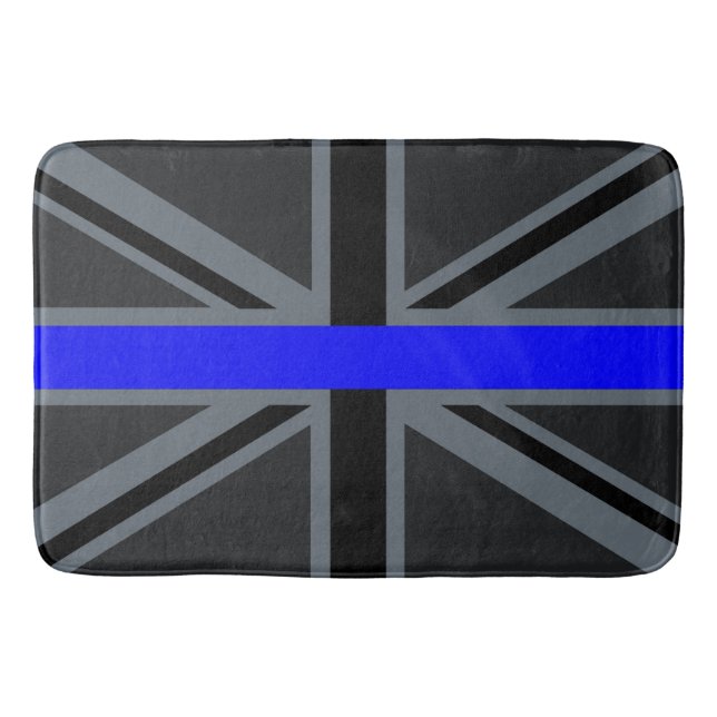Thin Blue Line Union Jack Design Bath Mat (Front)