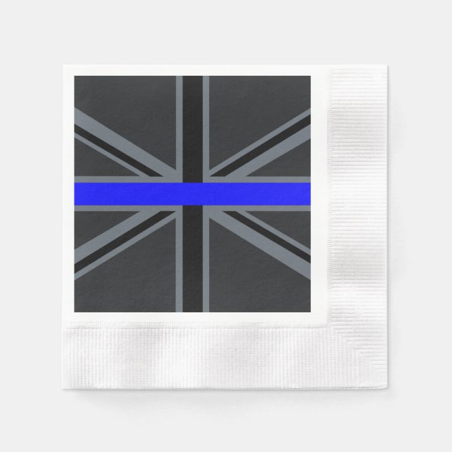 Thin Blue Line Union Jack Napkin (Front)