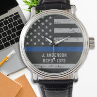 Thin Blue Line - USA American Flag - Police