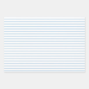 Thin Blue Stripes on White Party or Christmas Wrapping Paper Sheet