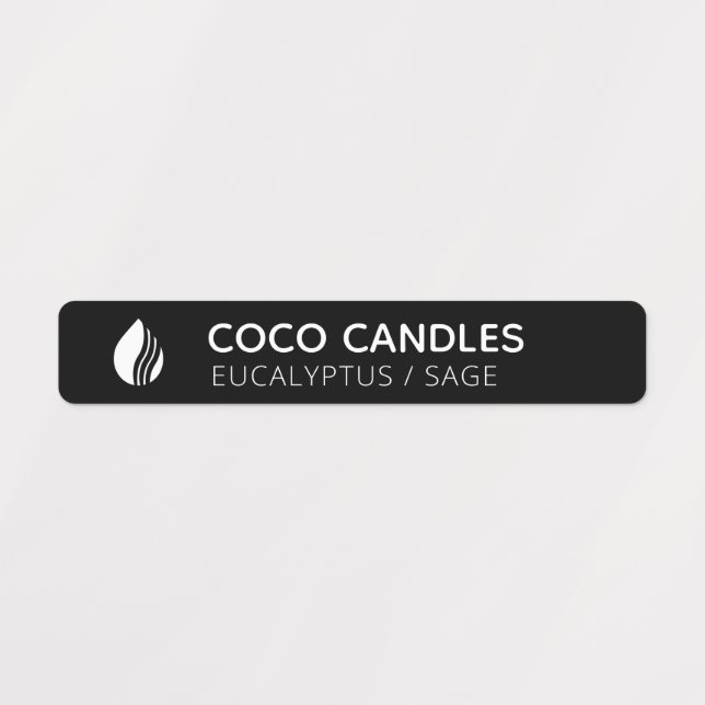 Thin Candle Logo Label   (Design 1)