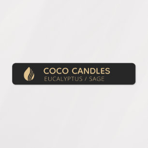 Thin Candle Logo Label  
