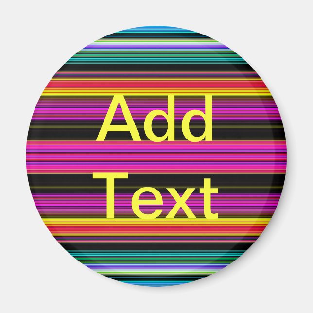 Thin Colorful Stripes - 2 Magnet (Front)