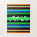 Thin Colourful Stripes - 1 Jigsaw Puzzle<br><div class="desc">Custom design product with a colourful pattern. Personalise this template with your artwork. Transfer this design to any item.</div>