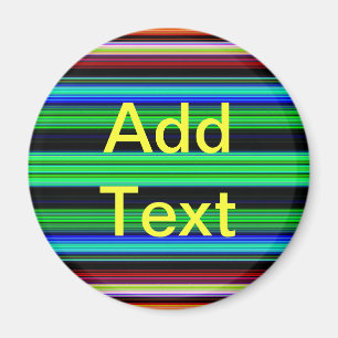 Thin Colourful Stripes - 1 Magnet