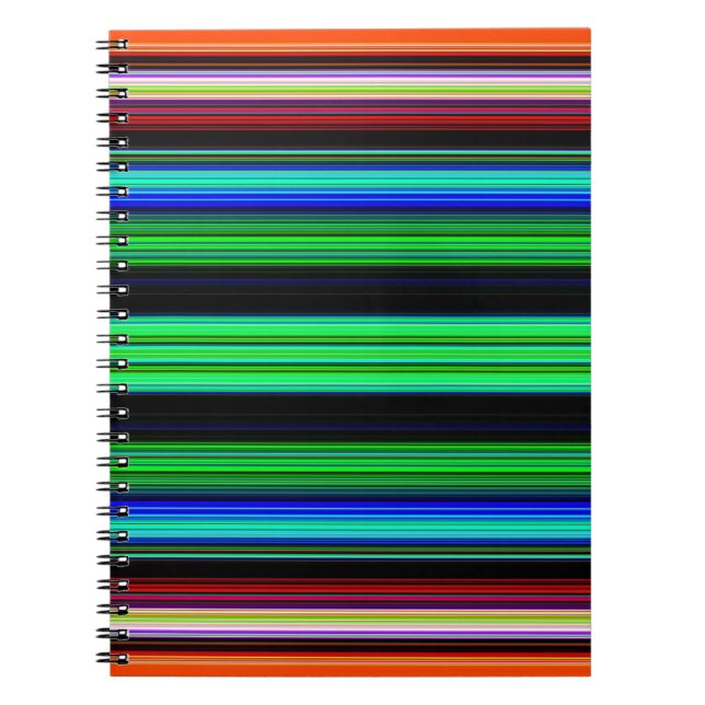 Thin Colourful Stripes - 1 Spiral Notebook (Front)