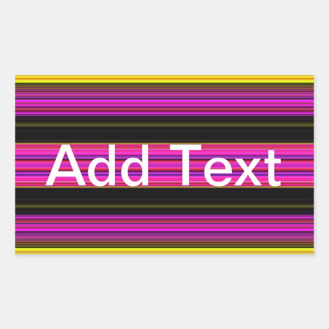 Thin Colourful Stripes - 2 Rectangular Sticker (Front)