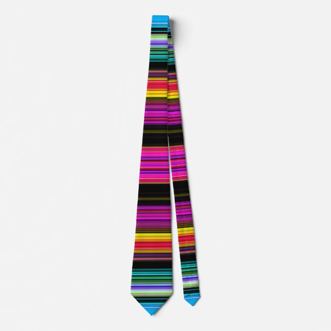 Thin Colourful Stripes - 2 Tie (Front)