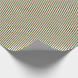 Thin Dark Red, Green and White Stripes Wrapping Paper<br><div class="desc">A wrapping paper designed with a dark red,  green and white striped pattern in thin width. Customize the white color in an easy way.</div>