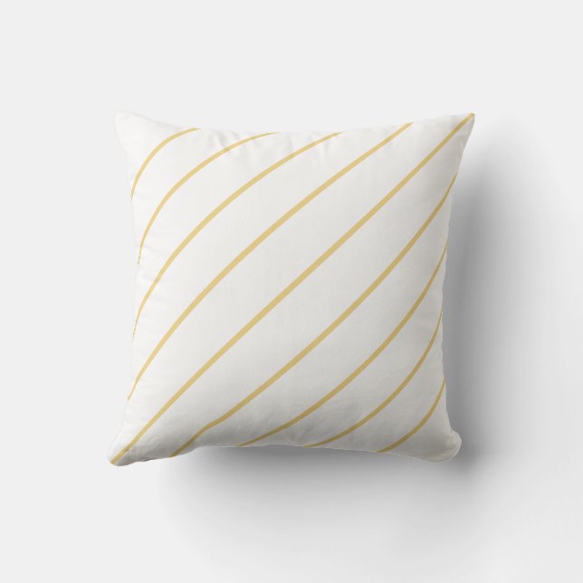 Thin Diagonal Light Yellow Cushion (Back)