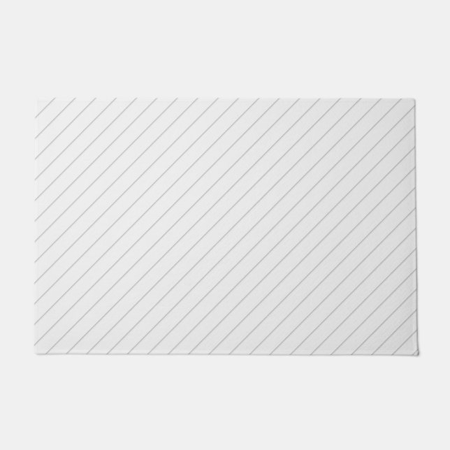Thin Diagonal Lines Doormat (Front)