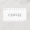 Thin Double Number Loyalty Coffee Punch-Card
