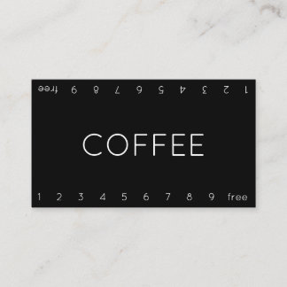 Thin Double Number Loyalty Coffee Punch-Card Card