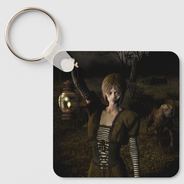Thin female carrying lamp key ring (Front)