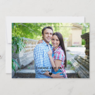 Thin Framed Photo - Change Our Date Invitation