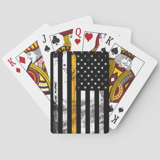 Thin Gold Line Dispatcher Playing Cards (Back)
