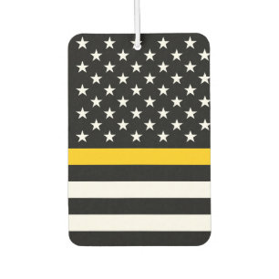 Thin Gold Line Flag (United States) Car Air Freshener