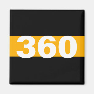 Thin Gold Line Personalized Badge Number Magnet