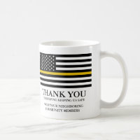 Thin Gold Line | Police Dispatch Custom Thank You