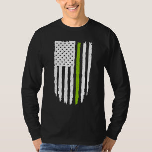 Thin Green Line American Flag For Vegan And Vegeta T-Shirt